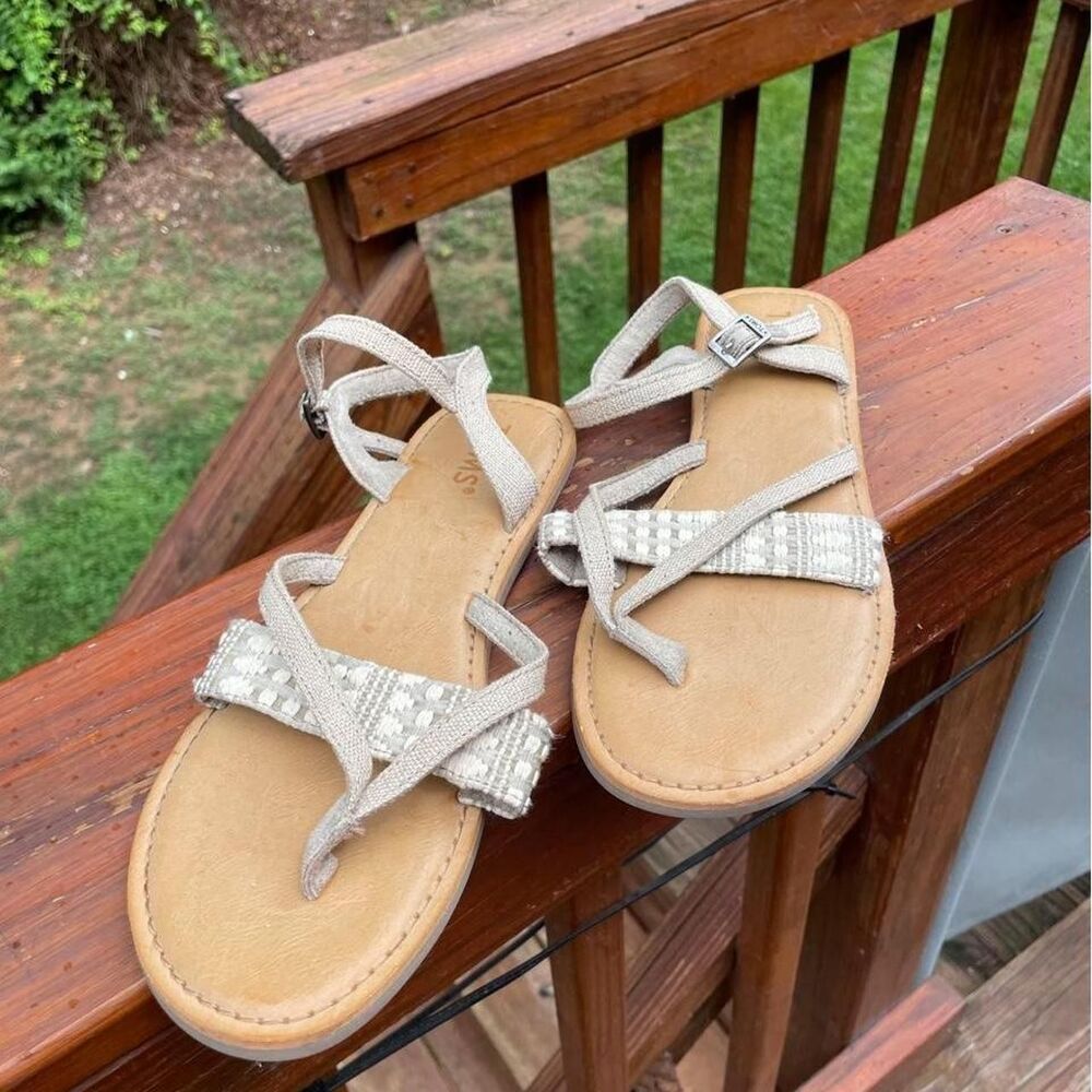 Toms Lexie Women's 8.5 Cream and Cream Sandals